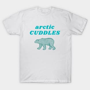 Arctic Cuddles, Cute Polar Bear Design T-Shirt